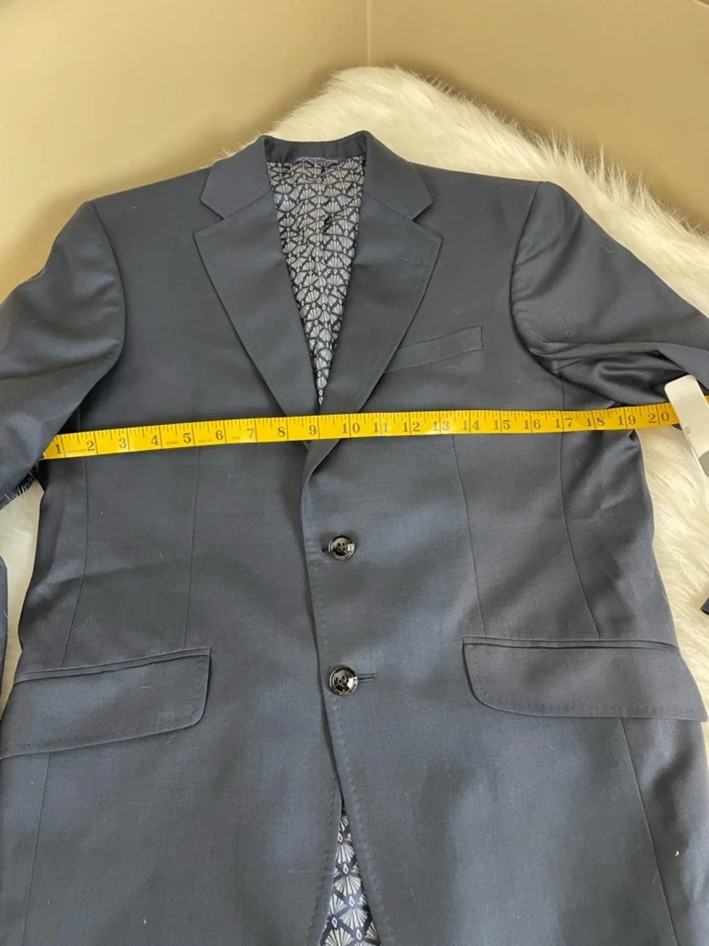 Ted baker navy blue light weight wool blazer 40 s